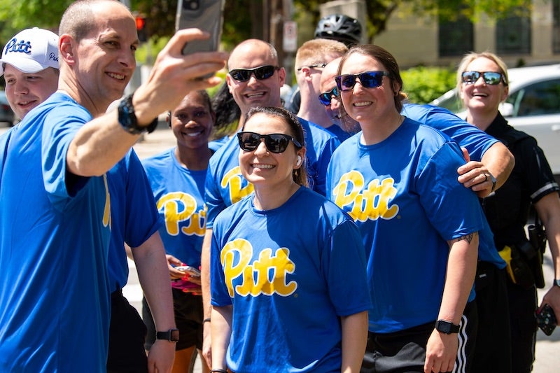 Pitt Police officers taking a selfie