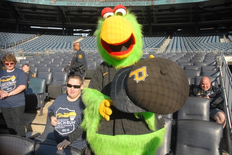 The Pirate Parrot in the stands