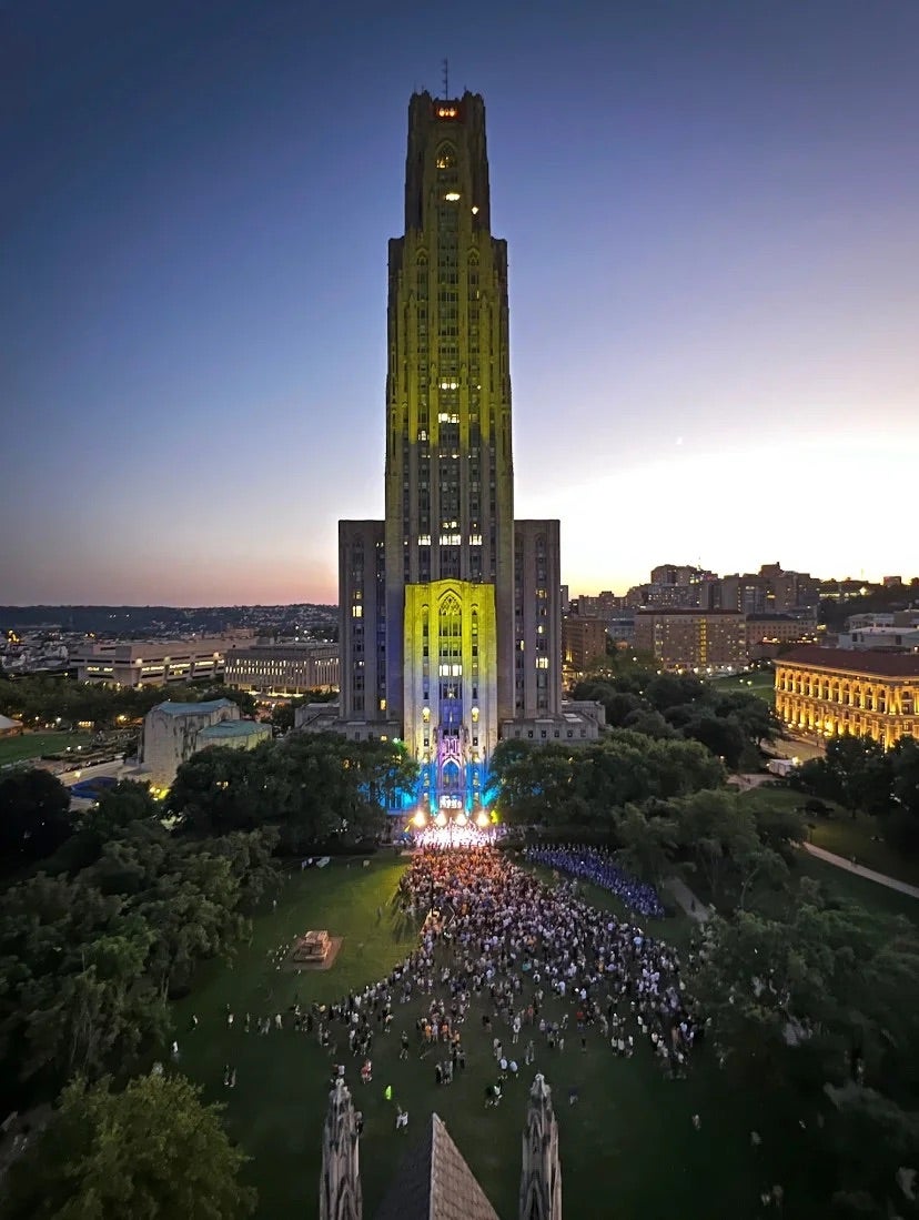 The Cathedral of Learning and lawn