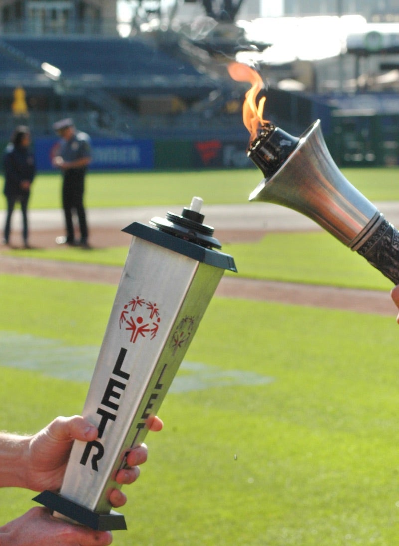 Lighting of the Special Olympics torch