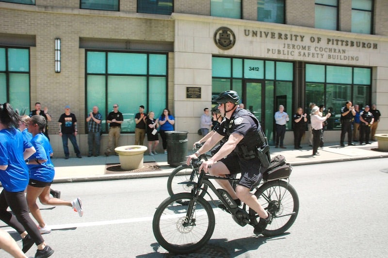 Two bike police officers