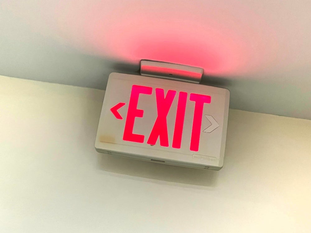 Building Exit Sign