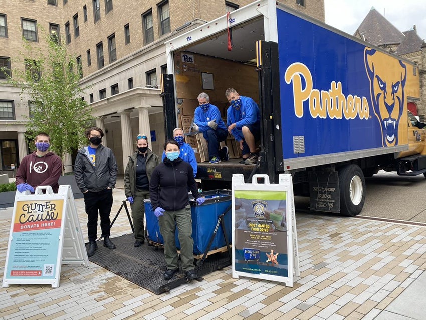 Police Department staff hosting food drive