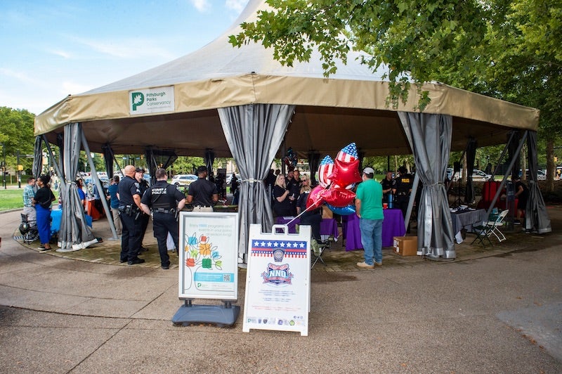 Schenley Plaza tent