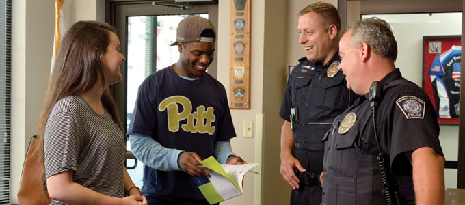 Pitt police talking with students