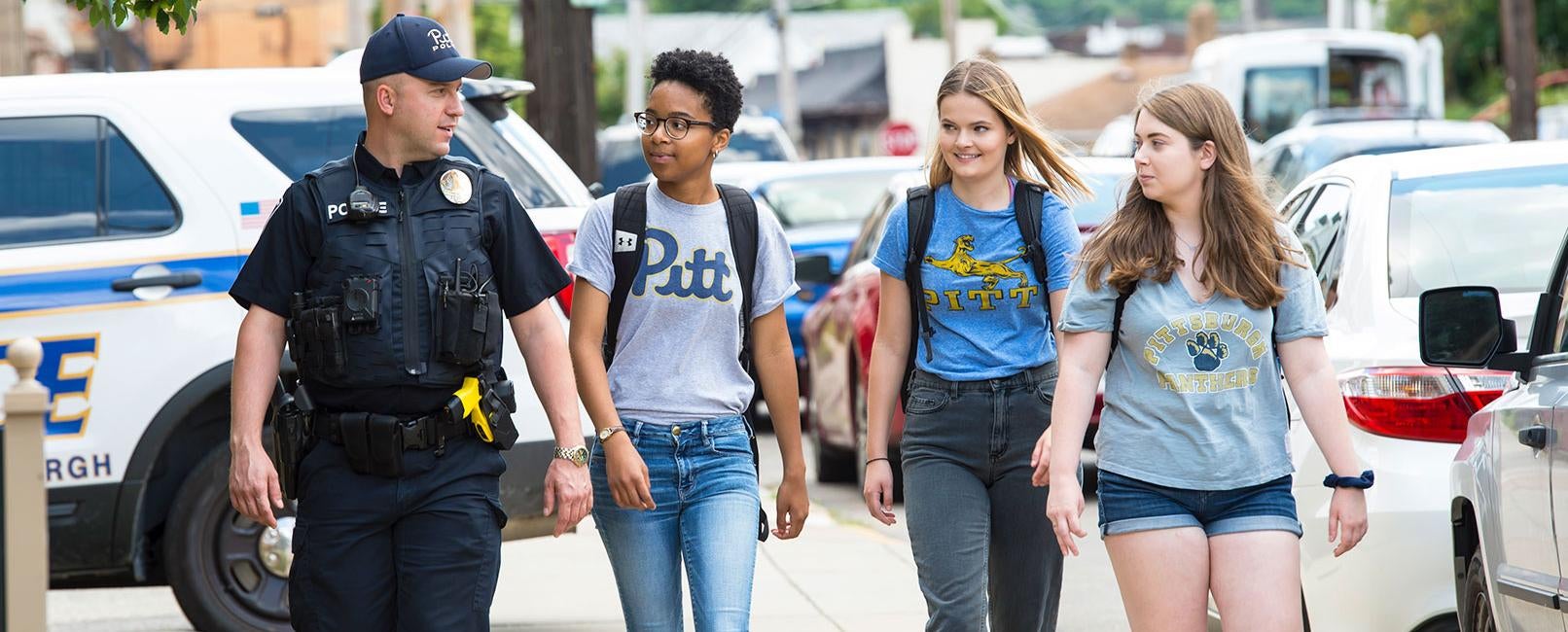 police with students