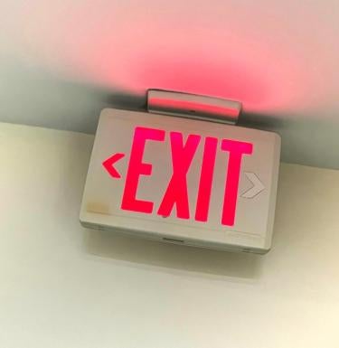 Building Exit Sign