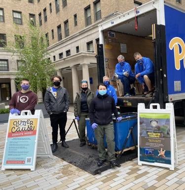 Police Department staff hosting food drive